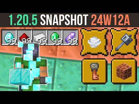 Minecraft 1.20.5 Snapshot 24W12A | Custom Stack Size & Trial Chamber Map!