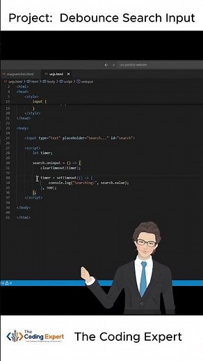 Debounce Search Input in JavaScript 🚀 | Boost Performance & Avoid Unnecessary API Calls #jsproject