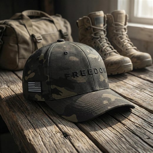 Camo Freedom Hat Reverse Flag, Flexfit Cap With Black Embroidery, Charlie Kirk Inspired, MAGA Gifts for Men Women - Etsy