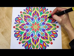 🌈 Unwind With Me | Dreamlike Mandala Coloring #mandala #relaxingvideo #growyourchannel