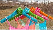 HOW to CROCHET CLOTHES HANGER COVER - Crocheted Covers for a Hanger