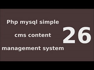 php mysql simple cms content management system tutorial - 26 Add tinymce to page form