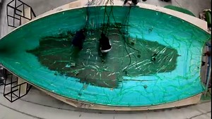 J/45 first hull molding! Watch this fascinating SCRIMP resin-infusion system using vacuum bagging to infuse the entire hull in one step- outside skin, balsa core, and inner skin. Learn more about J/45 high-performance cruiser here: http://www.jboats.comj45 | J/Boats, Newport, RI