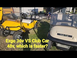 Ezgo 36v. VS Club Car 48v drag race golf carts,which one is faster @Vassmotorsports