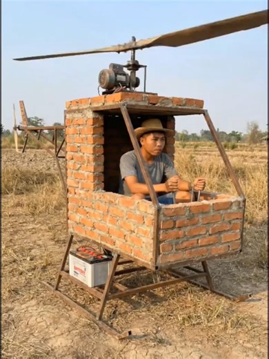 Helikopter terbuat dari bata ,mesin Listrik #ai #robot #future #technology #2026