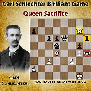 Carl Schlechter's Brilliant Game | Schlechter vs Meitner 1899 | Kings Hunt