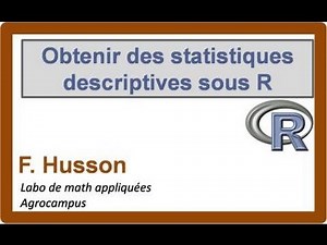Obtenir les statistiques descriptives d'un tableau de données avec Rcmdr