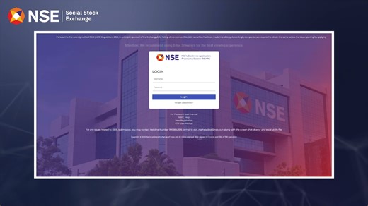 NSE India on Instagram: "Embark on your journey with the Social Stock Exchange of NSE (NSE-SSE) today! Sign up now on the portal: https://neaps.nseindia.com/NEWLISTINGCORP/ Once you receive your login credentials, watch this step-by-step video guide to learn how to upload and submit your application for review. This video simplifies the NSE-SSE registration process and helps you complete your application with ease. #NSE #NSEIndia #NSESSE #SocialStockExchange #Registration #neaps @nseindia"