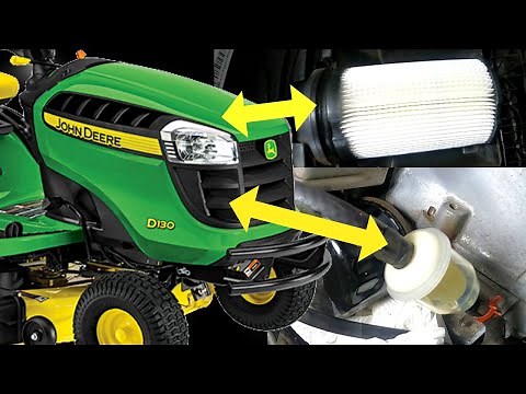 How To Change Air Filter and Fuel Filter On John Deere D130 & D140 (22HP 2011 - 2017)