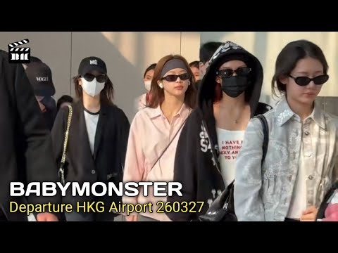 BABYMONSTER Departure at Hong Kong Airport 20260327