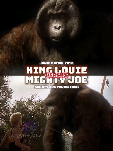King Louie vs Mighty Joe #shorts #junglebook #mightyjoeyoung #disney #vsedit