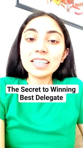 Win Best Delegate @100% #MUN