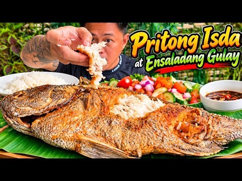 PRITONG ISDA | ENSALADANG GULAY | OUTDOOR COOKING MUKBANG PHILIPPINES