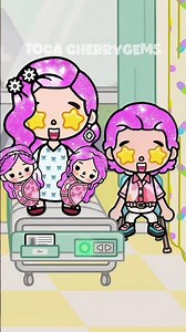 My hair produces a different kind of slime compared to the others😱🤧 #tocaboca #tocalifeworld #shorts