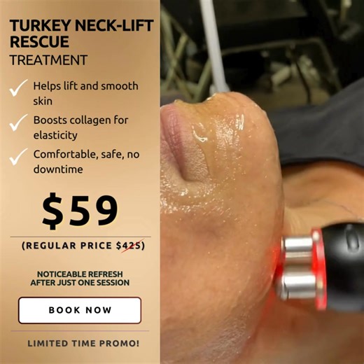 ✨ Turkey Neck-Lift Rescue Treatment in Encinitas ✨ Looking for a gentle, non-surgical way to refresh and lift your neckline? 💎 Discover our Turkey Neck-Lift Rescue Treatment — designed to firm, smooth, and rejuvenate for a naturally youthful look. 💖 Now just $59 (Regular $425) – limited-time offer exclusively for women in Boca Raton. 📍 Location: 222 W Yamato Rd, Boca Raton, FL 33431 🌟 What to Expect: ✔ Helps lift and smooth the neckline ✔ Boosts skin elasticity with collagen support ✔ Soften