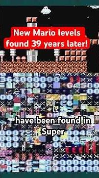 New Mario Bros levels found 39 years later