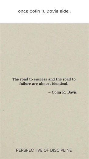 once sir colin R said #discipline #mindset
