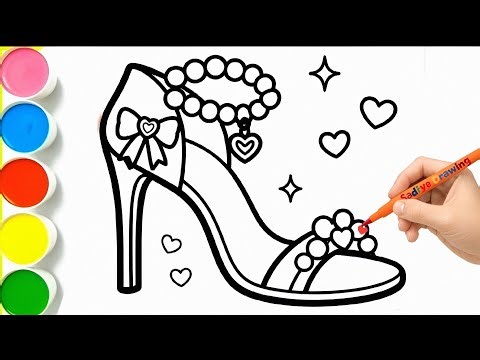 Stylish High Heel Shoe Drawing 👠✨ | Easy Step by Step Drawing for Beginners