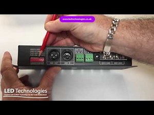 How to channel a 24 pro DMX decoder using address switches