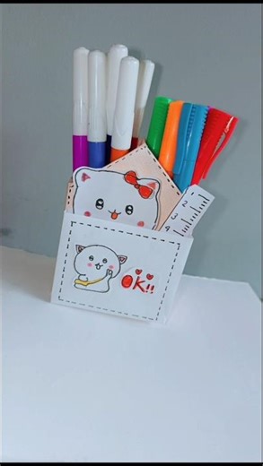 Diy pen holder from toothpaste box 🎀|| art and craft||