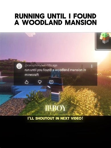 Running Until I Found A Woodland Mansion In Minecraft 🔥