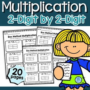 Box Method Multiplication 2 Digit By 2 Digit|Area Model Multiplication Worksheet