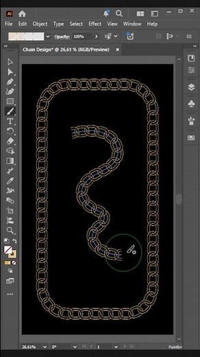 Create a Chain Design #adobeillustrator