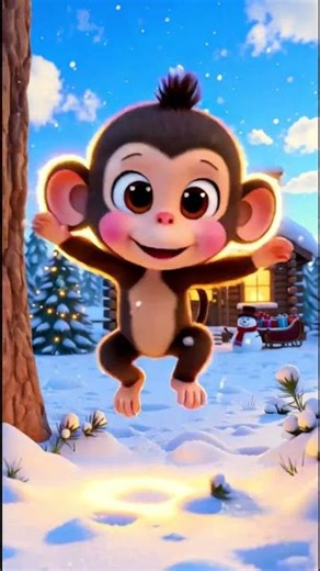 Jump Around—Monkey GO! 🐒❄️🎄 | Calm Christmas Dance for Toddlers | WiggleGiggle-Go