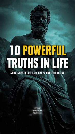 930K views · 32K reactions | 10 Truths That Will Change Your Life Forever | Stoicism Life gets lighter when you accept what’s true. These 10 truths will shift your mindset, protect your peace, and help you grow with clarity and strength. Watch, reflect, and elevate your life today. #stoicism #motivation #mindset #lifelessons #quotes | Stoic Wisdom Quotes | Facebook