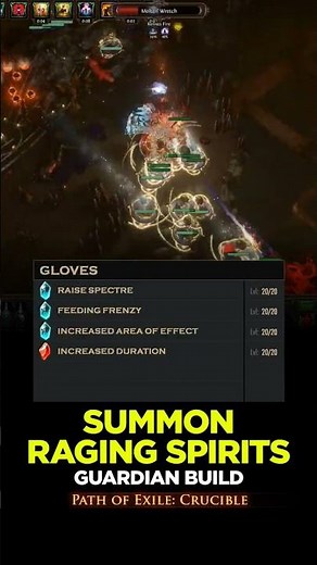3.21 Quick PoE Build - SRS Summon Raging Spirits - Poe Builds #shorts #pathofexile