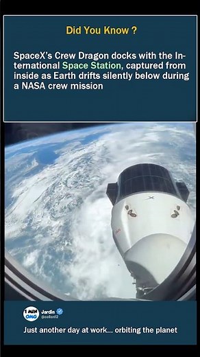 SpaceX Dragon Docks with the ISS as Earth Drifts Below