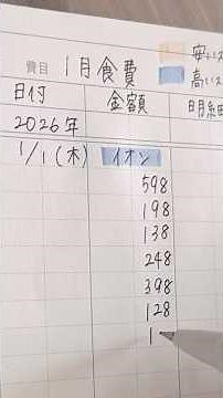 自己流家計簿ノートの書き方📔#筆記音#家計簿#ノートの中身