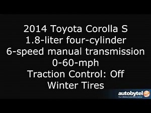2015 Toyota Corolla S 0 60 MPH