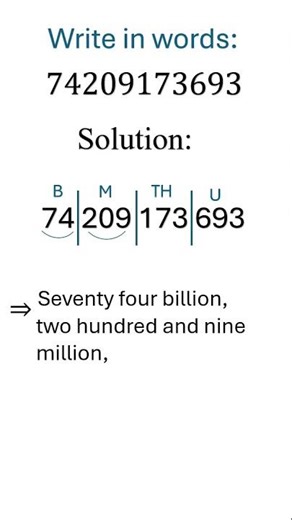 Writing Numbers in Words | Basic Mathematics #Shorts