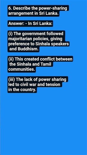 Describe the power-sharing arrangement in Sri Lanka.#viral #motivation #trending #10th #dipawali