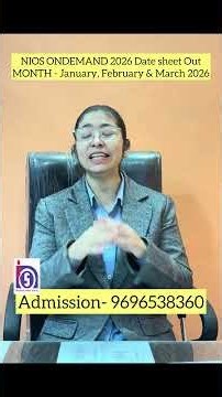 NIOS January-March 2026 On-Demand Registration Open! Book Your Seat Now for 10th & 12th Re-Exams ll