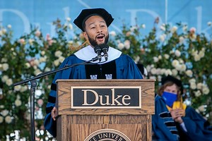 John Legend looks back at past year's challenges in Duke speech