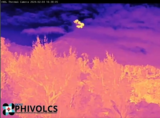 4.8K views · 34 reactions | WATCH: Phivolcs has released thermal camera footage of the phreatic eruption of Mayon Volcano that occurred on Sunday afternoon, February 4. Mayon Volcano remains at Alert Level 2, according to the agency. (: Phivolcs) | ABS-CBN News | Facebook