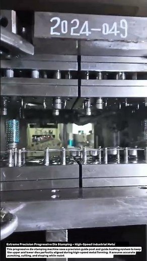 Extreme Precision Progressive Die Stamping – High-Speed Industrial Metal Forming.