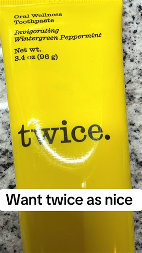 Toothpaste with fluoride.. and good tasting!!? Don’t wait… this 2N1 is perfect #twice #twiceisnice #fluoride #toothpaste