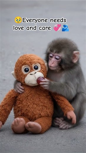 Everyone needs love and care .A baby macaque monkey named Punch has gone viral