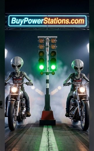 Alien Motorcycle Drag Racing, Portable Power Station, Power Bank, Solar Generator, Welding, UFO UAV