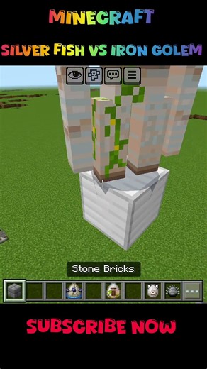 silver Fish vs iron golem #shorts #minecraft