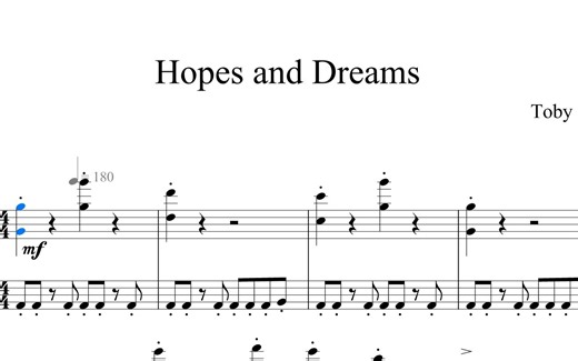 【undertale典藏版】Hopes and Dreams谱子展示