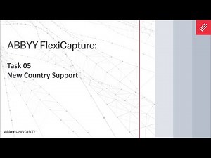 ABBYY FlexiCapture for Invoices Tutorial: New Country Support