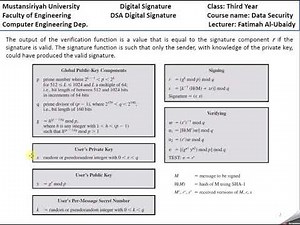 DSA Digital Signature طريقة التوقيع الرقمي