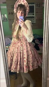 Dressed up in another Metamorphose dress with bonnet. The blouse Baby the stars shine bright.