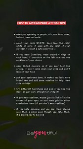 HOW TO APPEAR MORE ATTRACTIVE | Beyoutiful