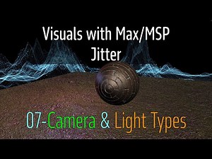 Jitter in Max/MSP Beginner Course - 07 - Virtual Camera & Light Types