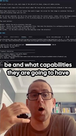 Host walks through the job view UX requirements: pipeline stages, media preview, expand/collapse det